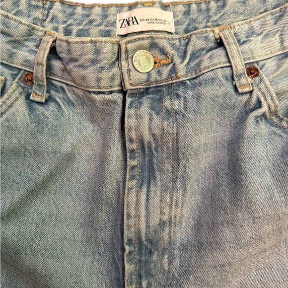 Zara Light Blue Distressed Jeans sz 10 - Picture 2 of 3